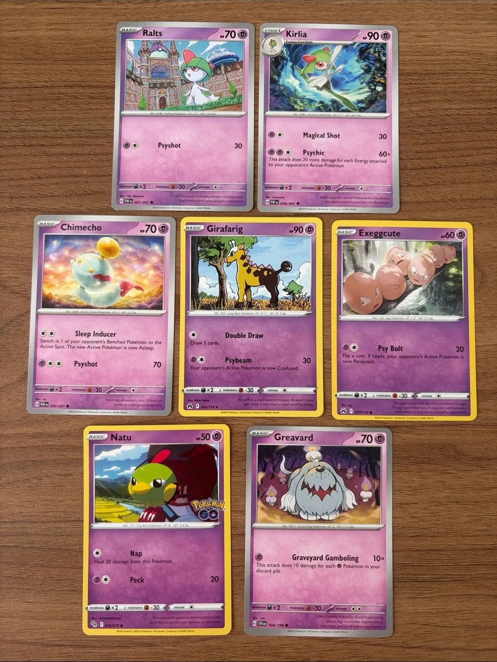 🔮 Psychic Pokémon Card Lot | Ralts Kirlia Chimecho Girafarig ✨5/$25✨